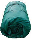 Eight shirts arranged on table in black, olive, grey, blue, white, red, mustard, and green.